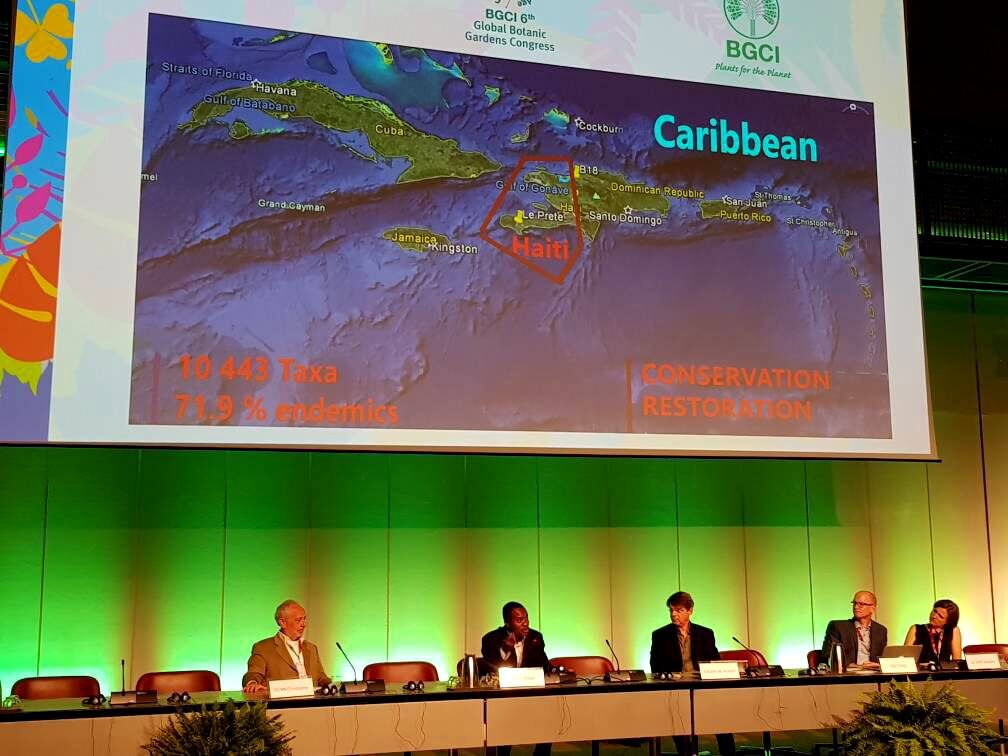 William Cinéa on the BGCI Caribbean conservation panel